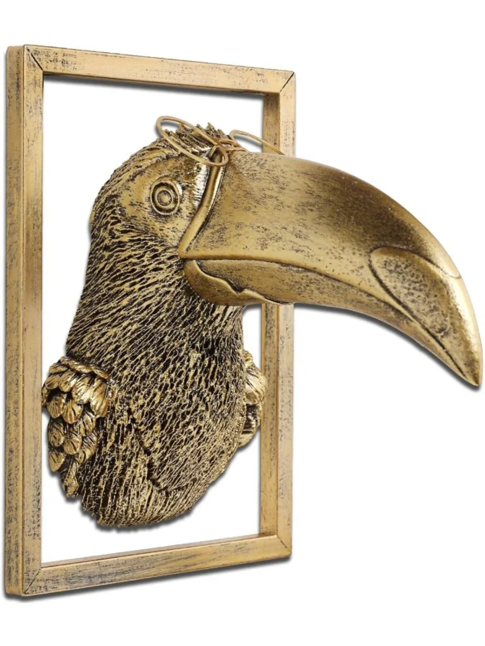 Colorful Bird Wall Art Sculpture - Handmade Metal Frame Decor for Living Room